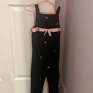 Gymboree Ballerina Black Velvet Overalls
